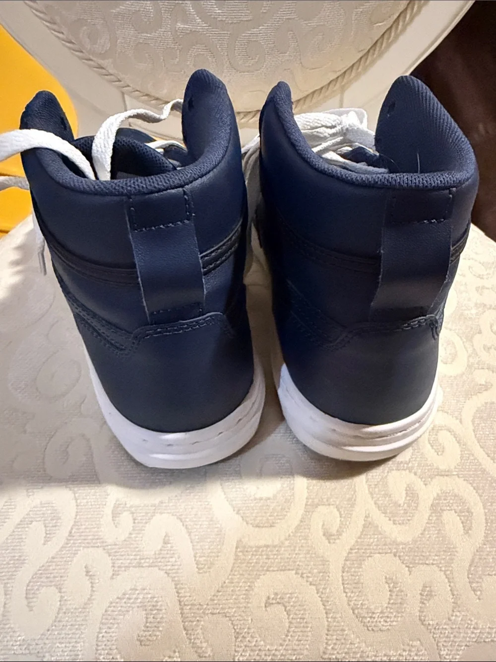 Converse Men's Navy High-Top Sneakers with White Laces